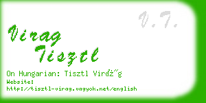 virag tisztl business card